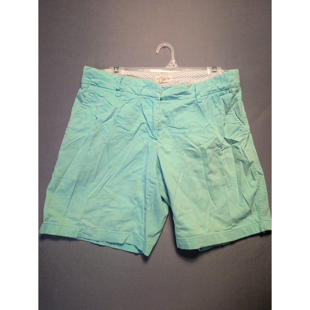 Cambridge Chino Shorts Womens 8 Teal Blue Slash Pockets Comfort Low Rise Outdoor